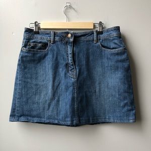 ❤️❤️ Boden Jean Denim Mini Skirt Chambray Blue 14 R